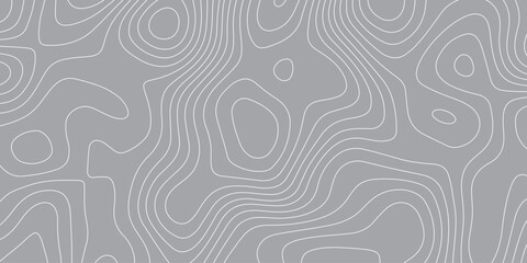Abstract gray and black contour line pattern, resembling a topographic map. The overall style should be minimalistic, modern, and artistic. wavy topographic map and curved line background.