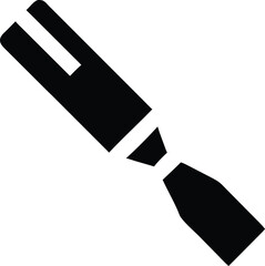 Black chisel icon shows a sharp woodworking tool for cutting with precise edge