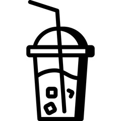 Cold drink, fruit juice, refreshing drink, vector icon