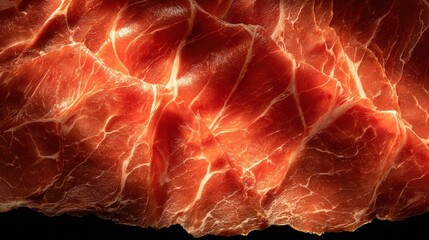 capicola. Cross-section of cured meat resembling natural sedimentary rock layers. menu design, packaging mockups, designed for culinary blogs and recipe cards for restaurants.