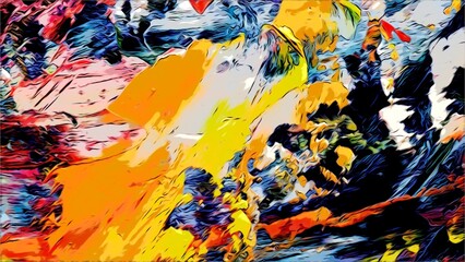 Abstract art background . Hand painting artwork on canvas .