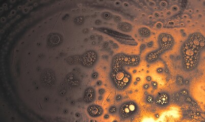 water drops on the surface