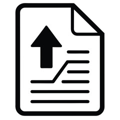 upload document icon vector icon