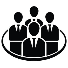 team hiring vector icon