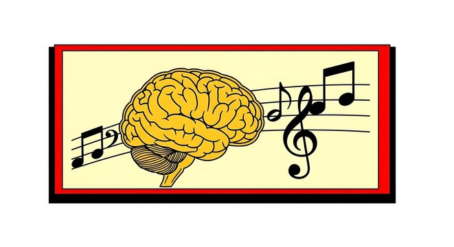 Brain music notes melody harmony rhythm musical intelligence creativity cognition study mind