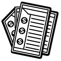 salary structure sheet vector icon