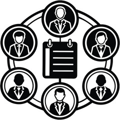 recruitment timeline vector icon