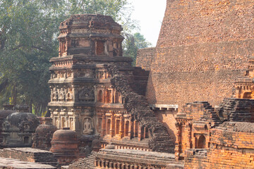 India, Bihar, Rajgir, View of Ancient Ruins of Wolds Oldest Nalanda University, Founded Around 2 - 3rd Century AD. 
