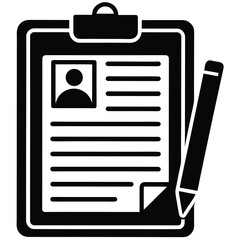 job application form vector icon