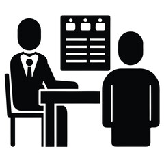 interview schedule vector icon