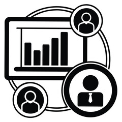 hr analytics dashboard vector icon