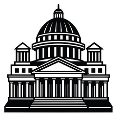 government building vector icon