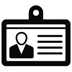 employee id card vector icon