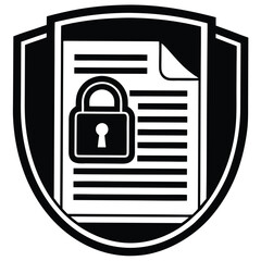 confidential resume vector icon