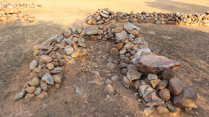 India, Bihar, Rajgir, Ancient Sites of Rajgir From 2nd Century, one of the Oldest Sites of Indian History. 