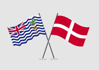 British Indian Ocean Territory and Sovereign Military Order of Malta vector flags symbolizing international bond