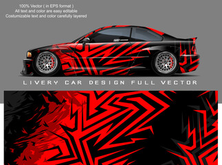 car livery graphic vector. abstract grunge background design for vehicle vinyl wrap and car branding