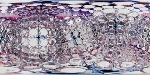 Glass bubble HDRI with abstract spheres and light dispersion. Great for creating reflections in product renders, jewelry, and fluid simulations.