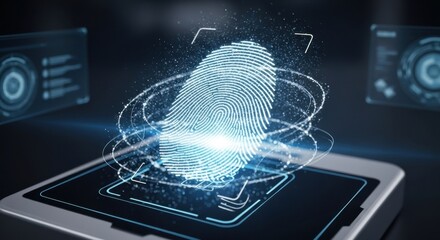 Advanced fingerprint scanning technology used for biometric authentication on a digital device