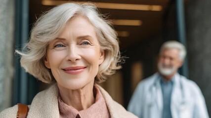 A Beacon of Wisdom: A portrait of a graceful senior with warm smile and knowing eyes radiating an air of peace, the photograph captures the essence of serene experience.