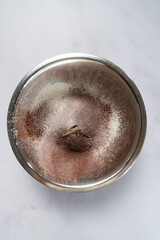 The process of making chocolate chip cookie doughThe process of making chocolate chip cookie dough