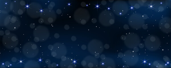 Obraz premium Cosmic Bokeh Galaxy Banner. Perfect for web ads and creative digital projects.