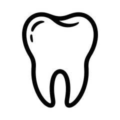 tooth icon vector illustration coloring page 