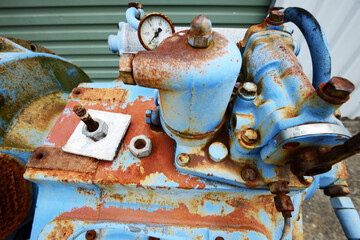 Abandoned rusty compressor detail 2