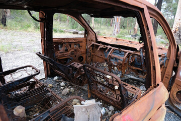Abandoned van in the bush