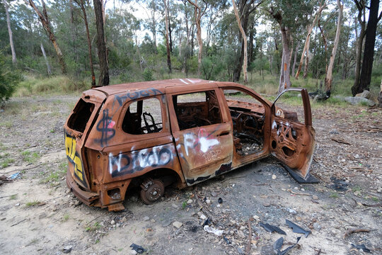Abandoned van in the bush