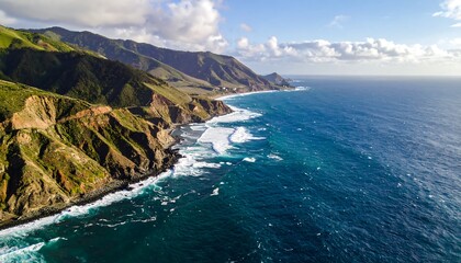 Obraz premium Dramatic Coastal Cliffs of Madeira Island, Portugal - A Scenic View.