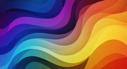 Obraz premium Abstract colorful wavy background featuring vibrant rainbow gradients and flowing curves for