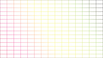 Bright gradient grid pattern with colorful lines and squares.