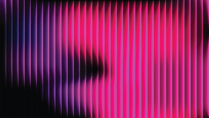 Vibrant abstract background featuring glowing vertical neon lines transitioning from purple to bright pink, creating a dynamic and futuristic display for modern design.
