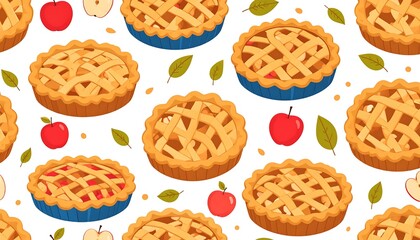 Delicious Apple Pie Pattern - A Sweet Culinary Delight.