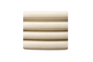 White ribbed radiator heating panel element for home interiors against transparent background