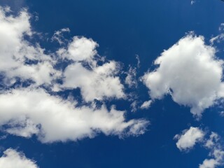 Intense Blue Sky Background on a Sunny Day