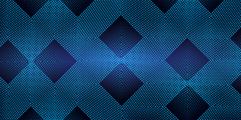 3D blue techno abstract background overlap layer on dark space with glowing dots shape decoration. Modern graphic design element dotted line style concept for banners, flyer, card, or brochure cover