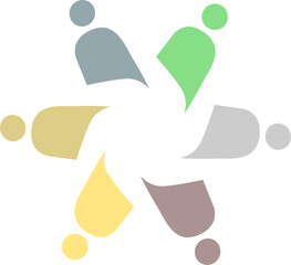 PEOPLE CONNECTED UNION TEAM TEAMWORK SIGN LOGO
