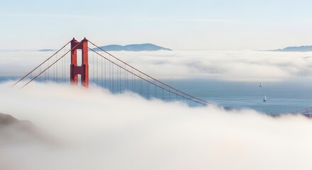 Iconic Golden Gate Bridge Swallowed by Thick San Francisco Fog
