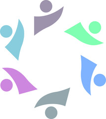 PEOPLE CONNECTED UNION TEAM TEAMWORK SIGN LOGO
