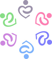 Fototapeta premium PEOPLE CONNECTED UNION TEAM TEAMWORK SIGN LOGO 