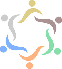 Fototapeta premium PEOPLE CONNECTED UNION TEAM TEAMWORK SIGN LOGO 