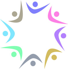 PEOPLE CONNECTED UNION TEAM TEAMWORK SIGN LOGO
