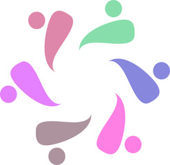 PEOPLE CONNECTED UNION TEAM TEAMWORK SIGN LOGO
