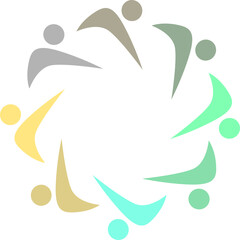 PEOPLE CONNECTED UNION TEAM TEAMWORK SIGN LOGO
