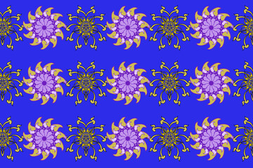 seamless floral pattern​ Design fabric patterns decorated with Thai patterns