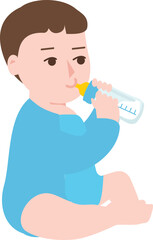 Baby Girl Drinking Milk