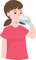 Young Girl Drinking Water