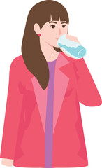 Teen Girl Drinking Water